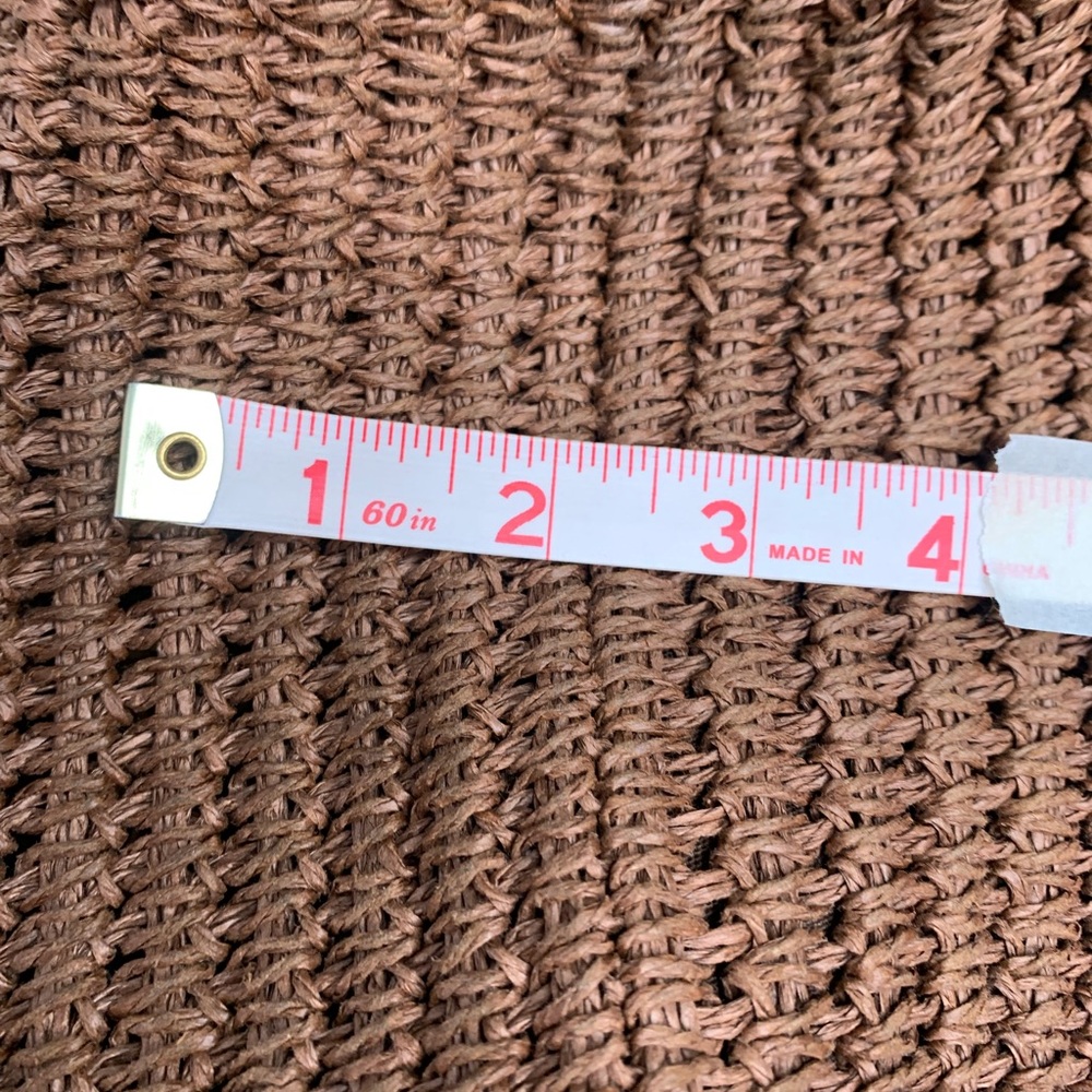 Lucky brand Boho straw rattan brown drawstring bucket bag charm-leather straps - Picture 11 of 16